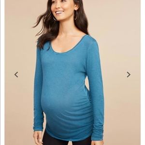 NWT Side and Sleeve Ruched Top Maternity